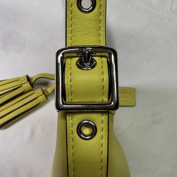 Coach Legacy Crossbody Leather Mini Duffle Bag 19901 Yellow - Picture 4 of 7